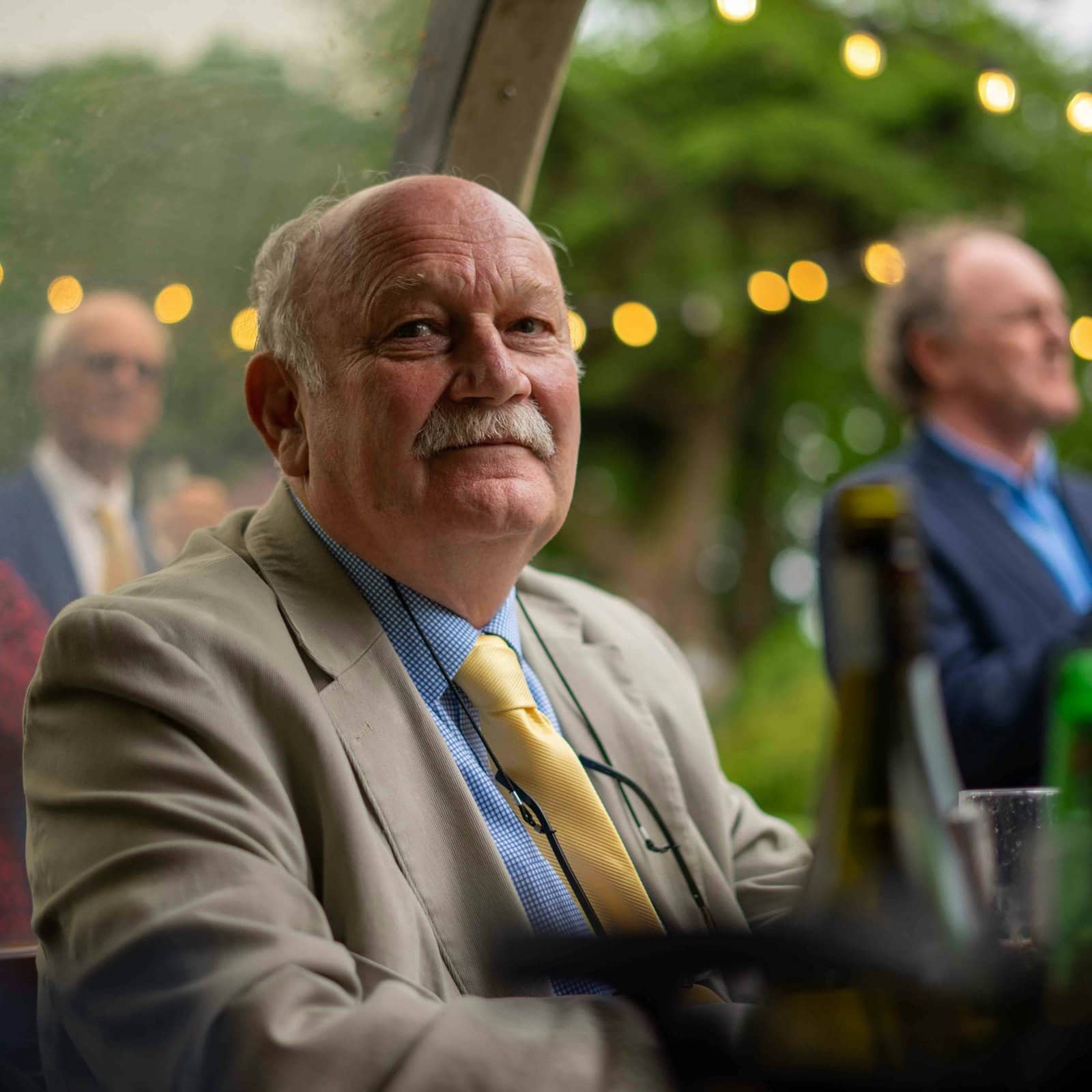 Old man smiling to camera
