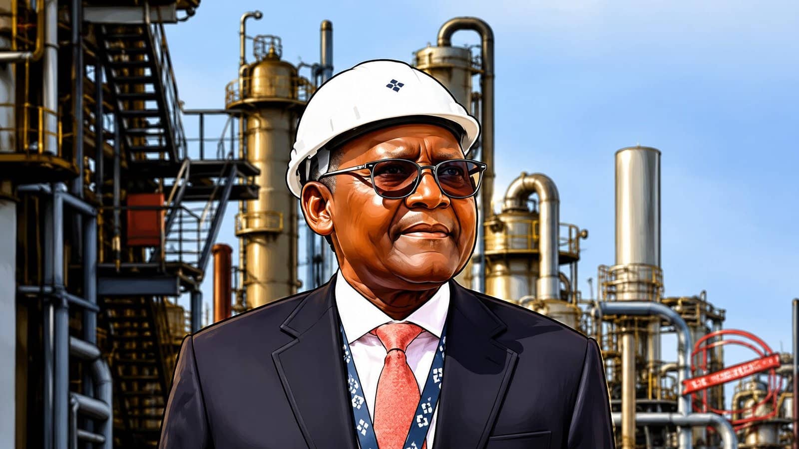 Aliko Dangote's portrait caricature