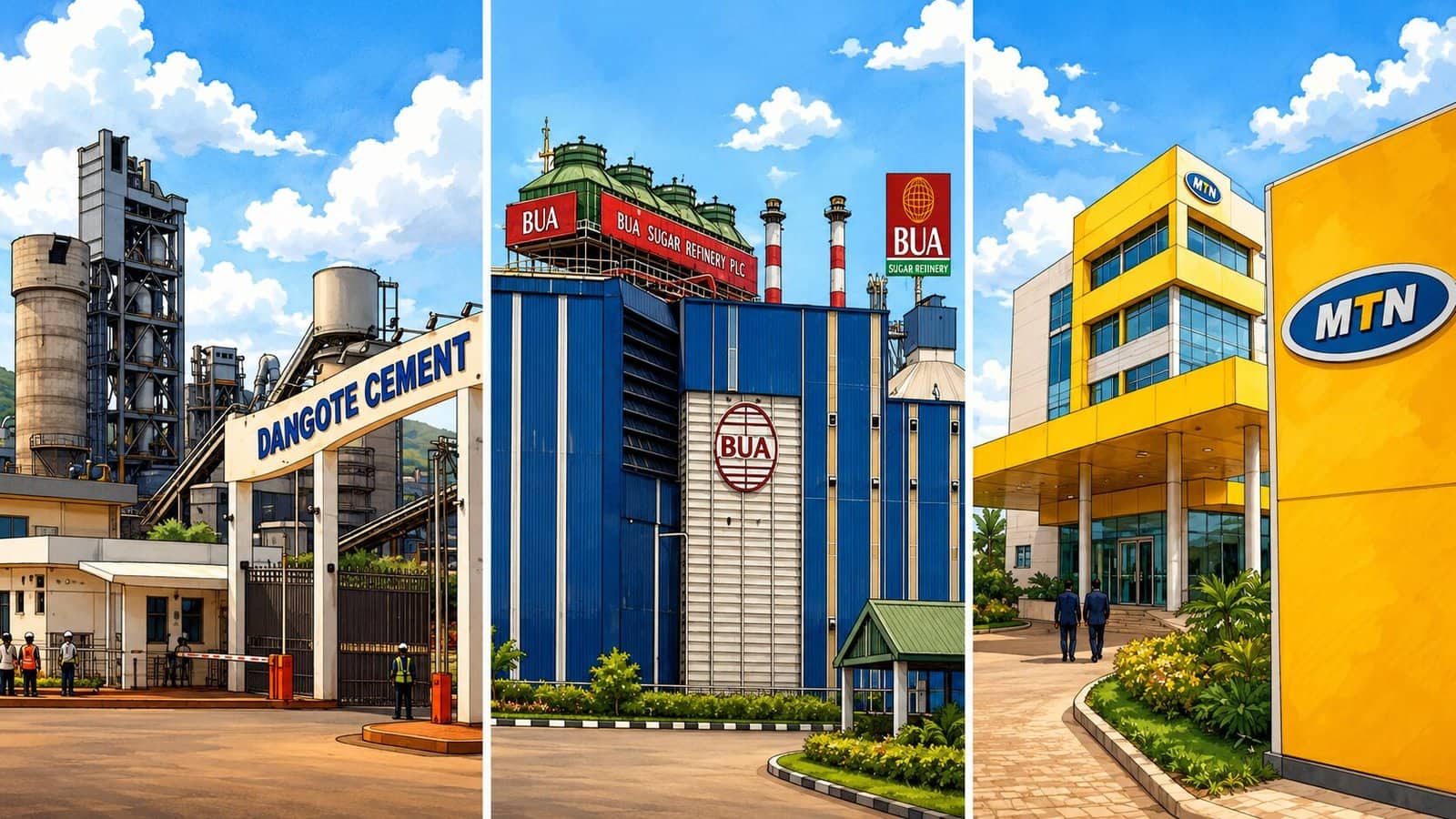 Dangote cement, BUA Foods & MTN