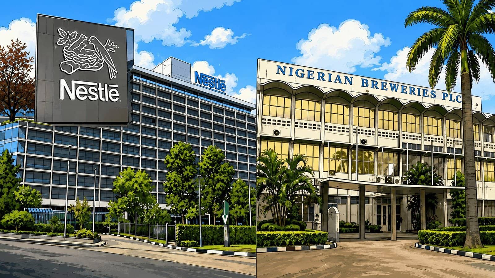 Nestlé and NB buildings exterior