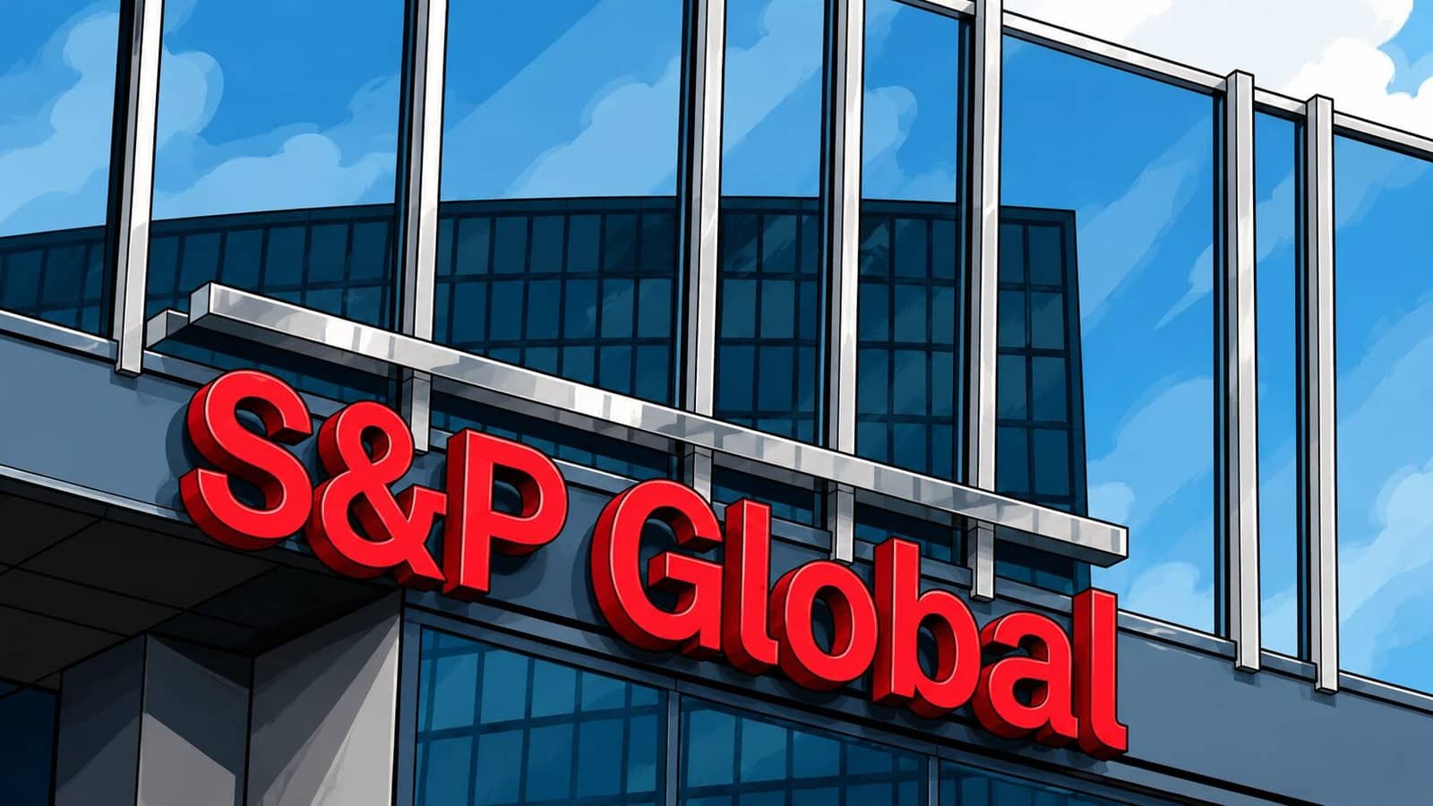 S&P Global building with logo