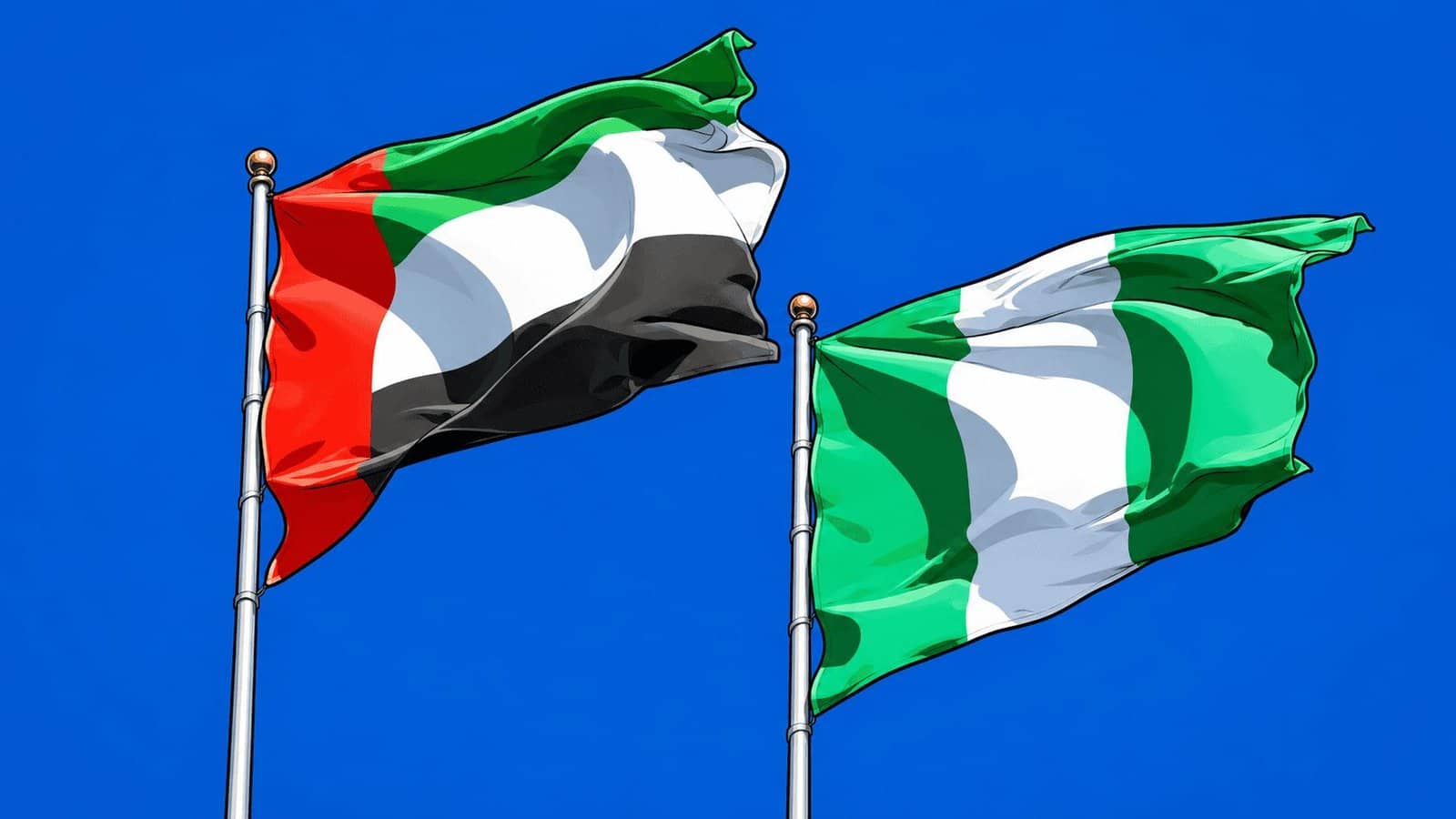 Nigeria & UAE flags