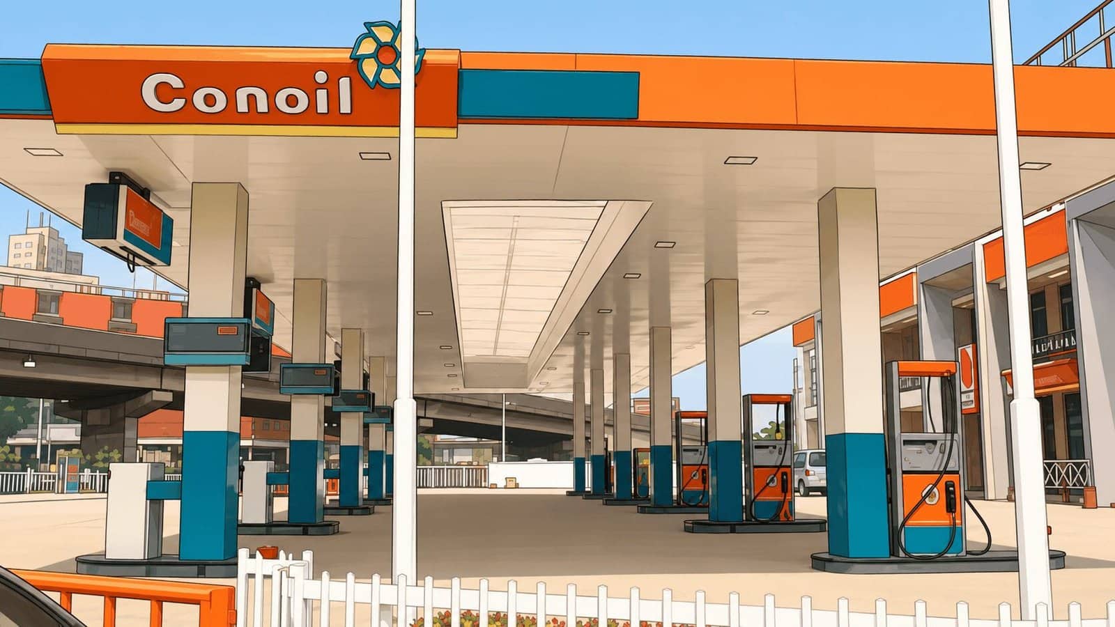Caricature image of Conoil Station