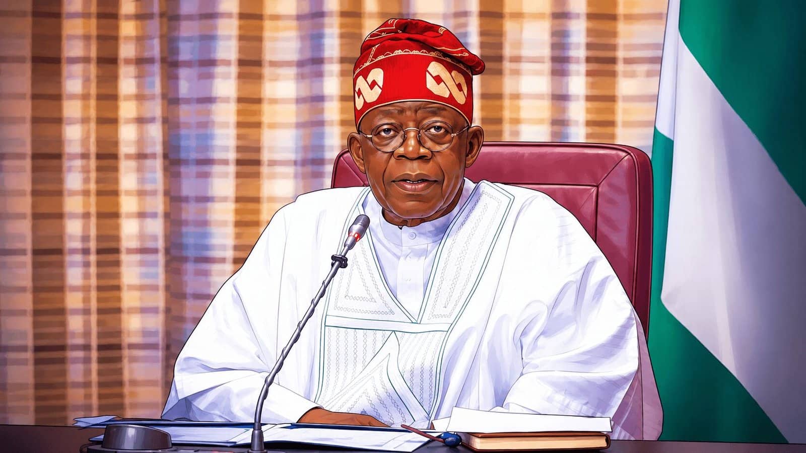 Caricature photo of President Bola Ahmed Tinubu