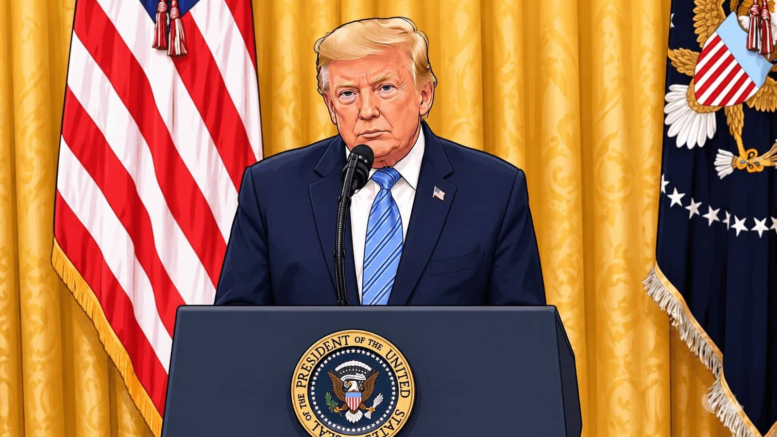 Caricature photo of President Donald J. Trump