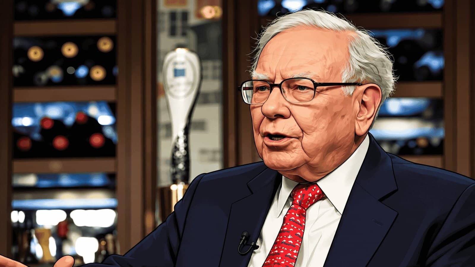 Caricature image of Buffett