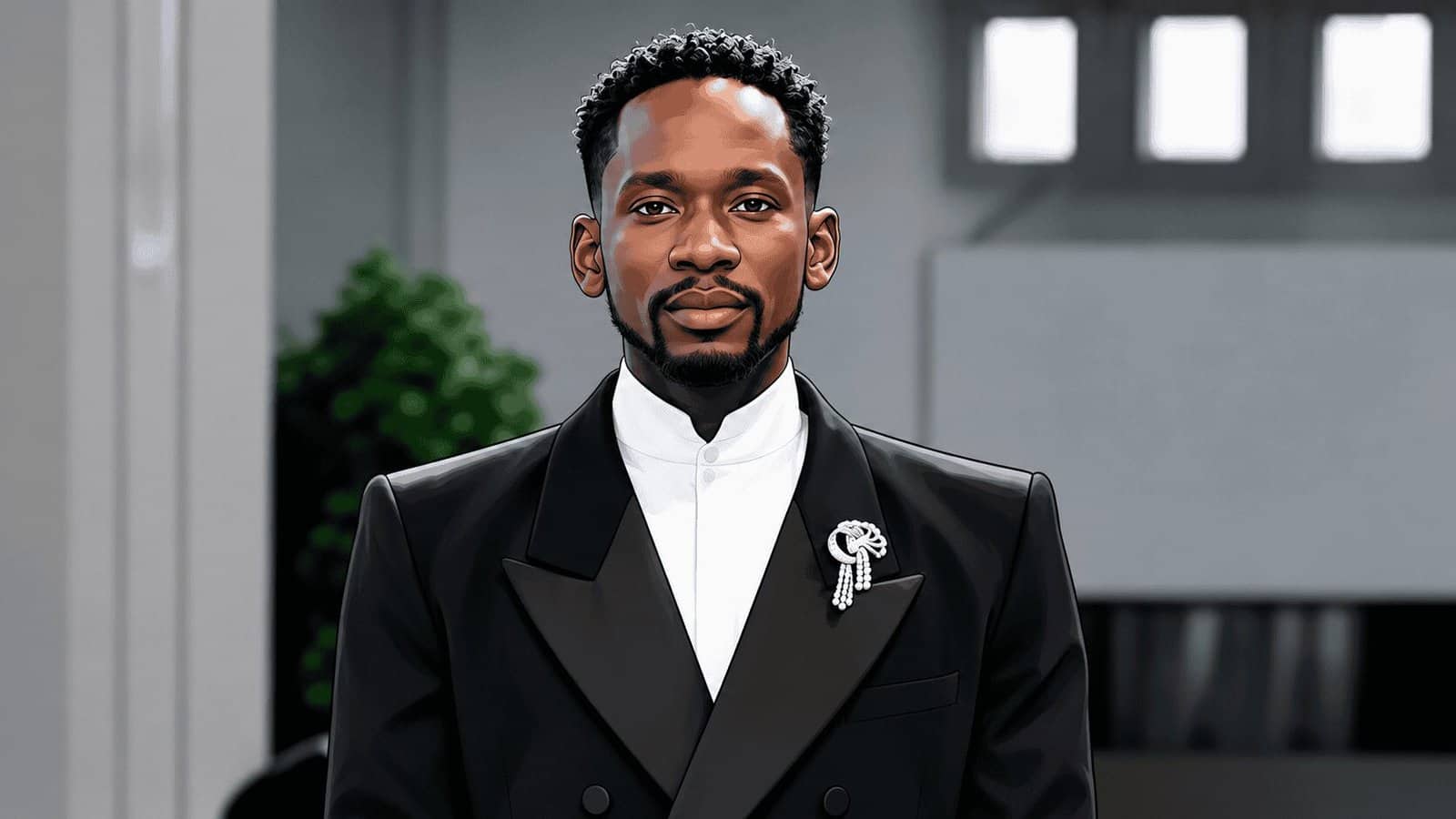 Caricature portrait of Mr Eazi