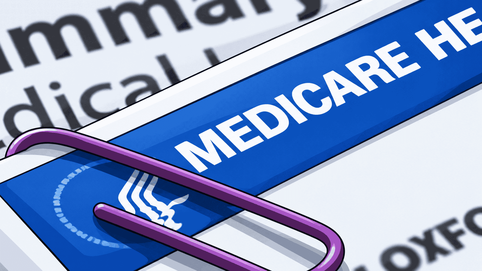 Caricature image of Medicare Paperclip