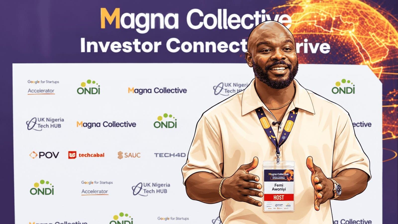 Caricature image of Magna Collective event