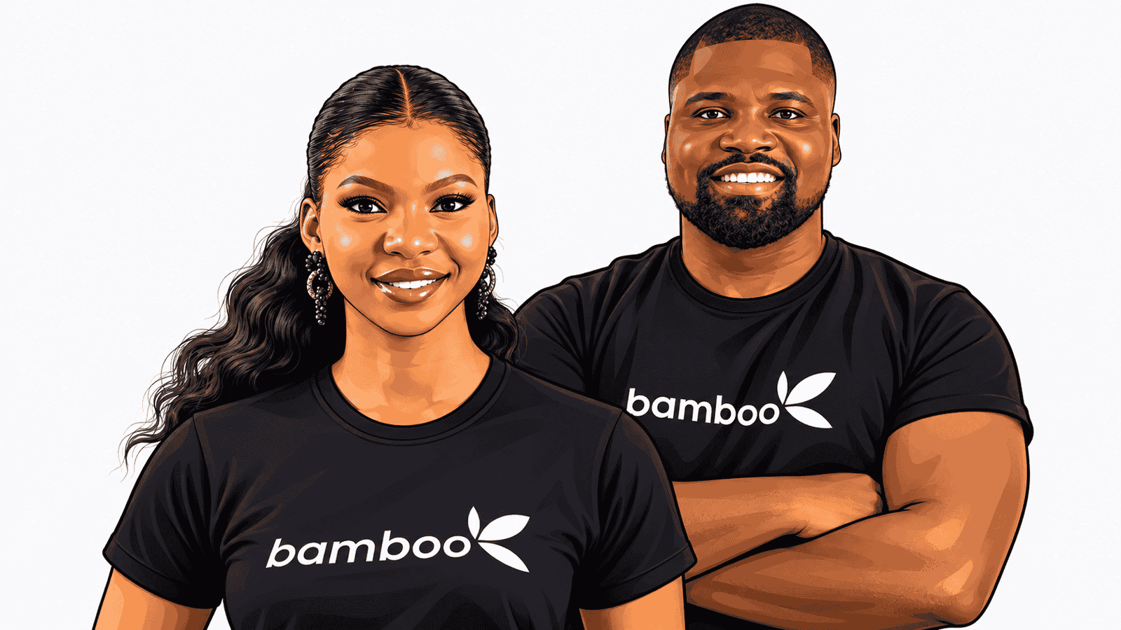 Caricature of Yanmo Omorogbe & Richmond Bassey
