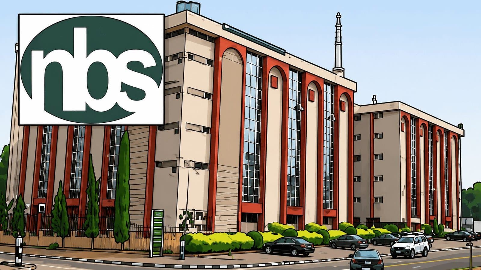 Caricature image of NBS building