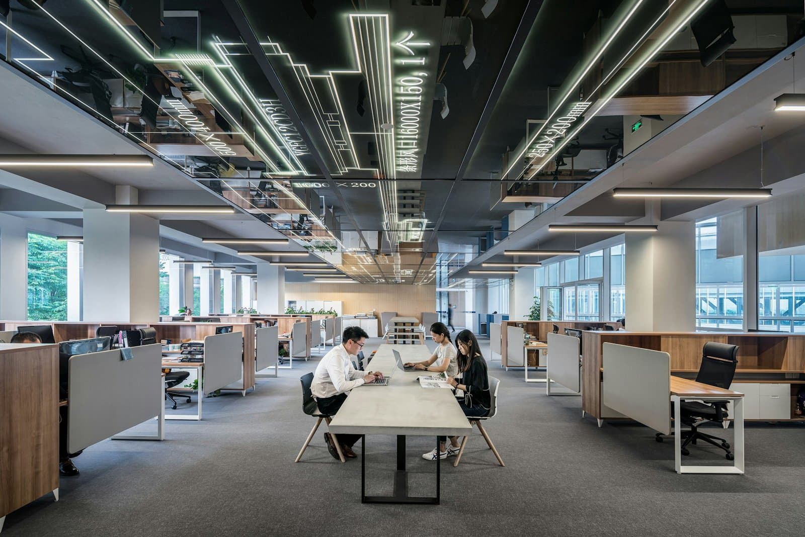 conference table with company workers