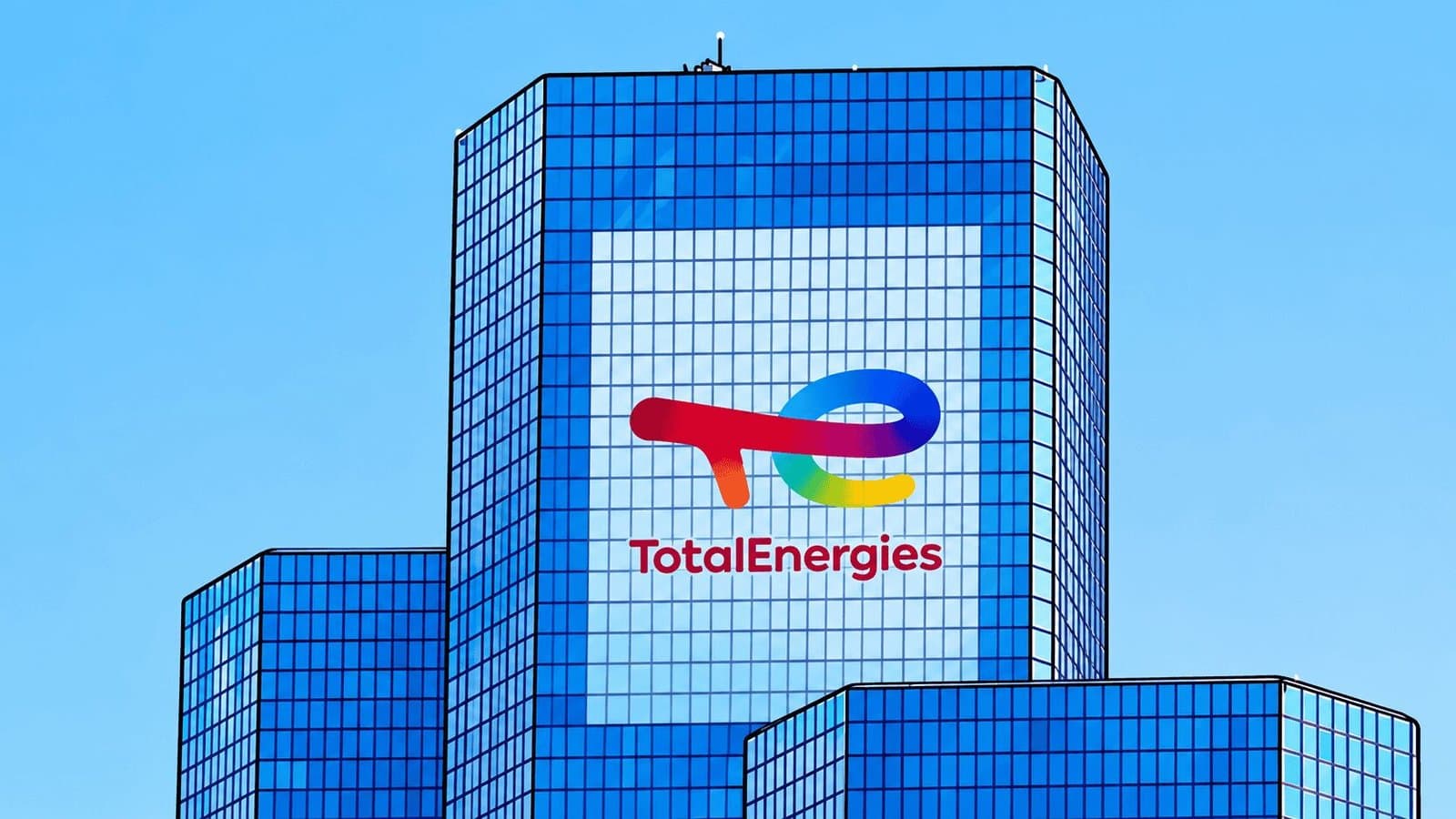 Caricature image of TotalEnergies building