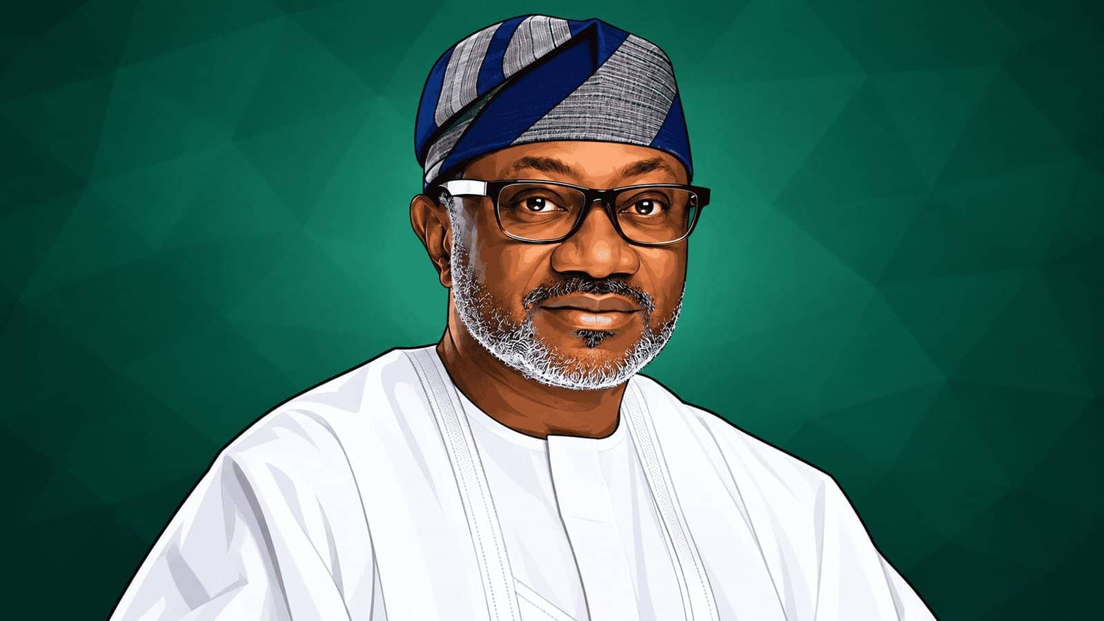 Caricature portrait of Femi Otedola