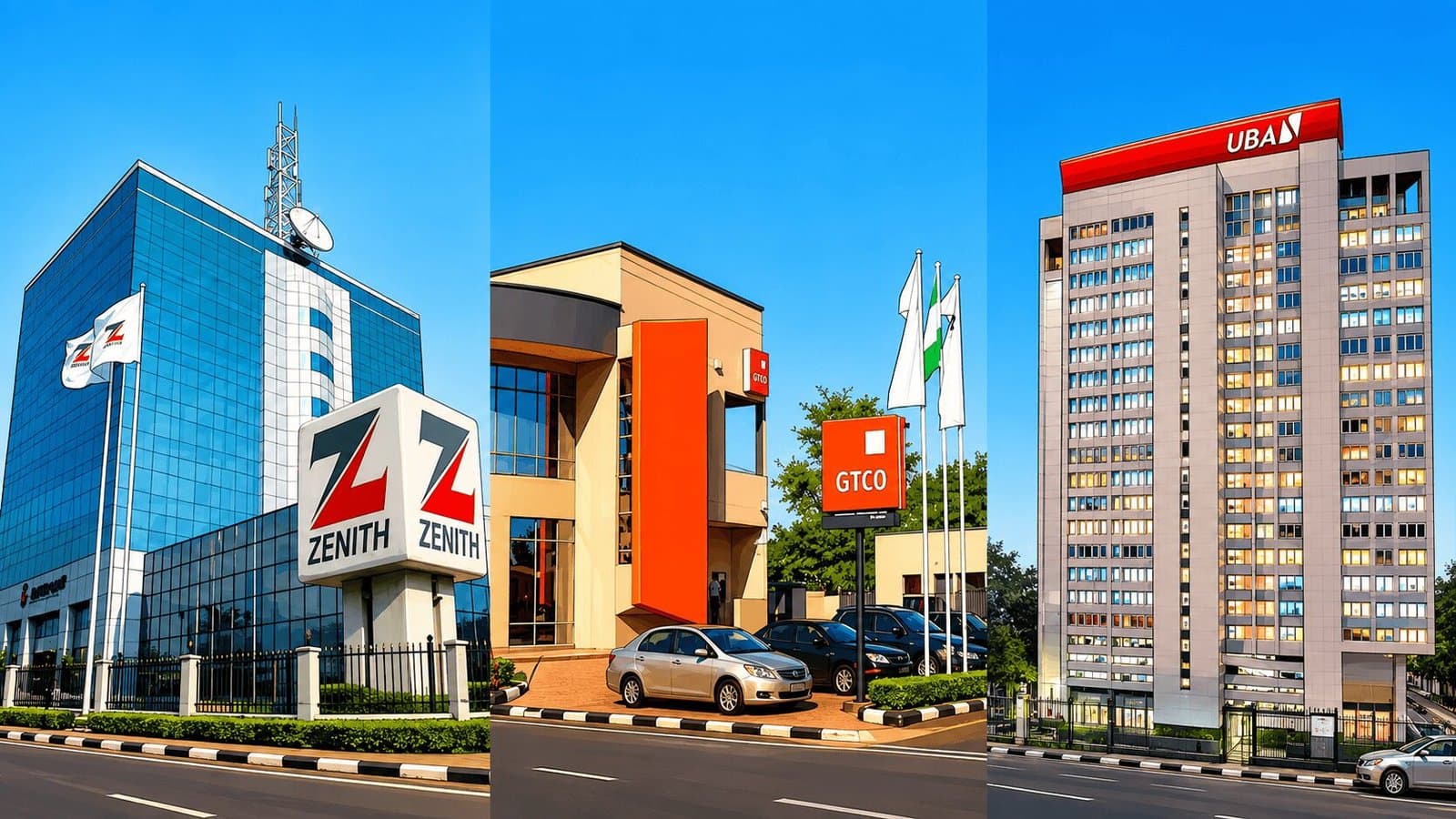 Zenith, GTCO, UBA buildings