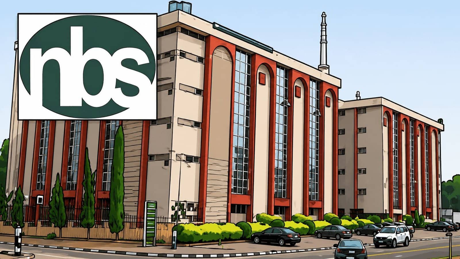 Caricature image of NBS building