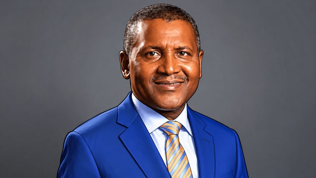 Aliko Dangote portrait caricature