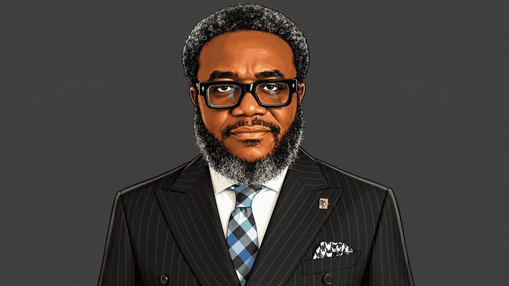 Caricature portrait of FirstCap CEO Ukandu Ukandu