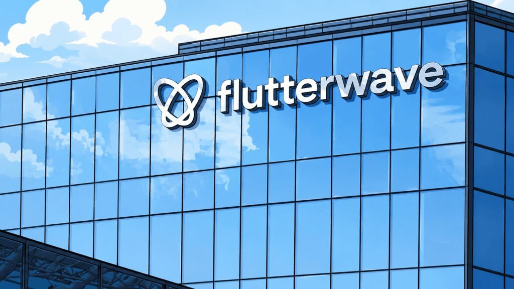 Caricature image of Flutterwave building