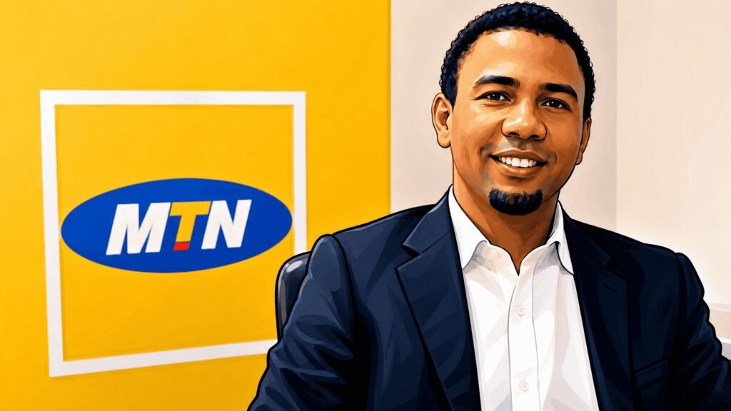 Caricature photo of Karl Toriola, CEO, MTN Nigeria