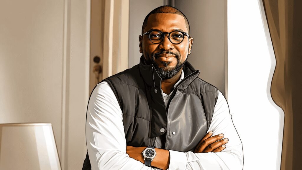 Caricature image of Olugbenga Agboola, Founder and CEO, Flutterwave