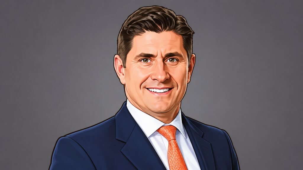 Caricature portrait of Roger Brown, CEO, Seplat Energy Plc