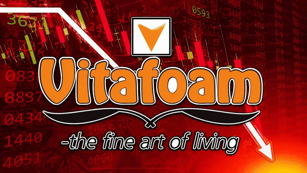 Chart showing fall of Vitafoam stocks falls