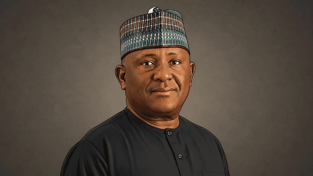 Caricature portrait of Abdul Samad Rabiu, Chairman BUA Foods 
