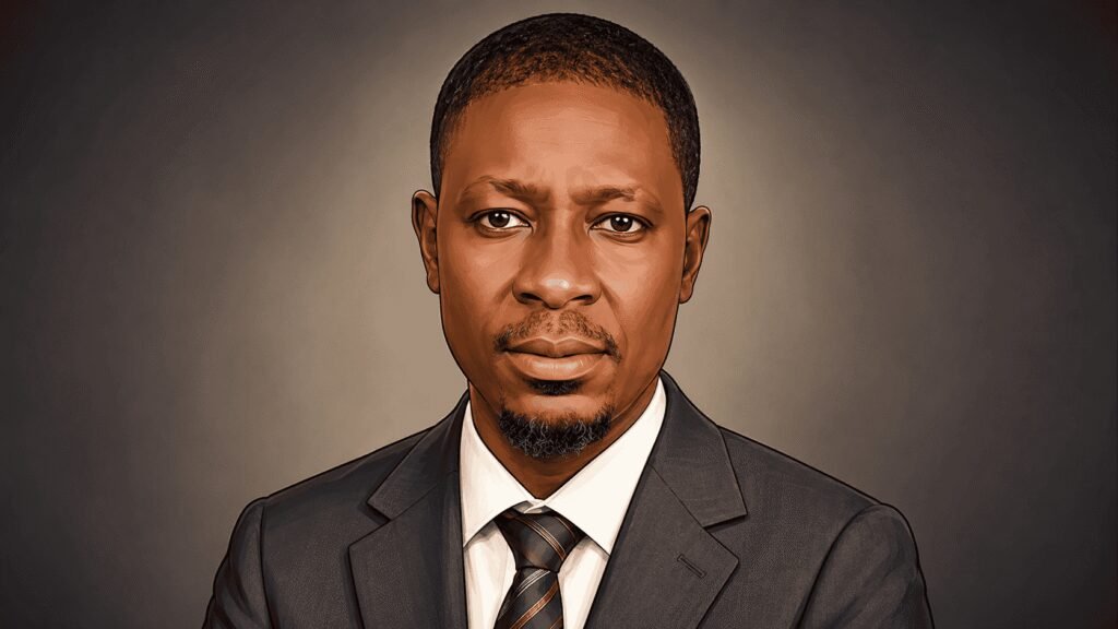 Caricature portrait of Mohammed Bawa, Project Lead for the NRS E-Invoicing Project 