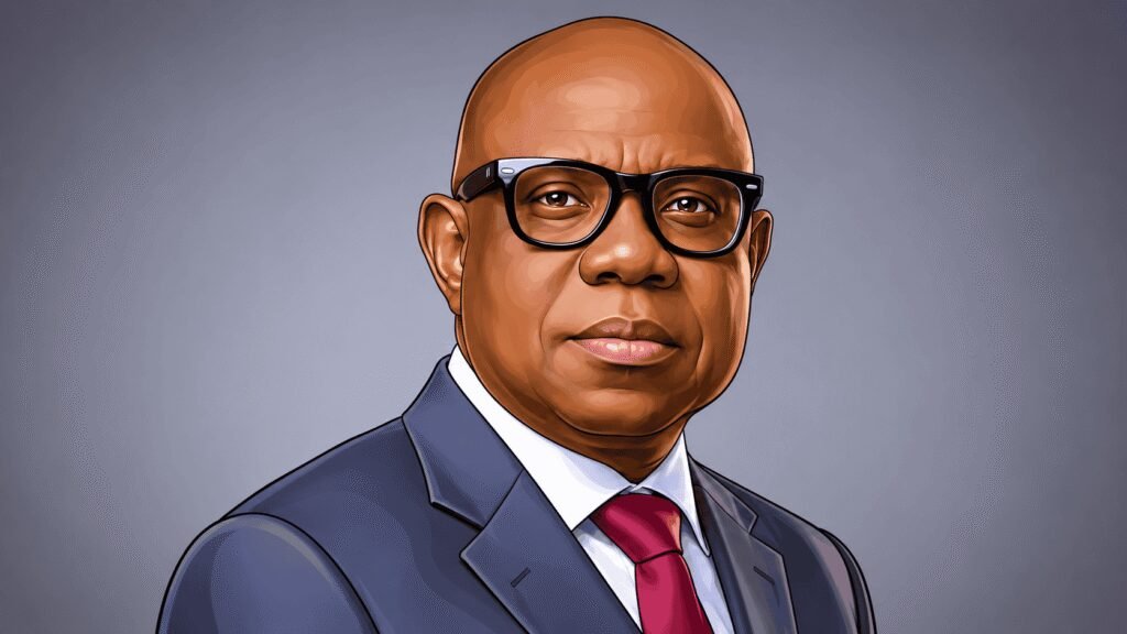 Caricature portrait of NNPC Group Chief Executive Officer Bayo Ojulari