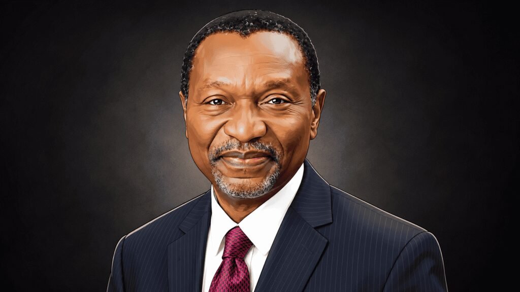 Caricature portrait of Udoma Udo Udoma, Chairman Seplat Energy