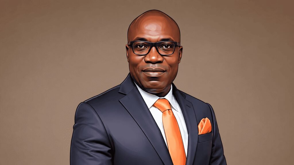 Caricature portrait of Johnson Chukwu, CEO, Cowry Asset Management