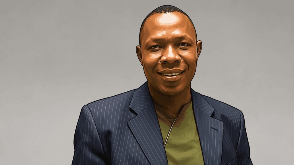 Caricature photo of Kebira Aruna, Managing Director of Globalview Capital Limited