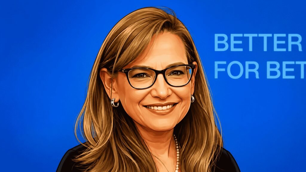 Caricature image of Manal Corwin, Director of the OECD Centre for Tax Policy and Administration 