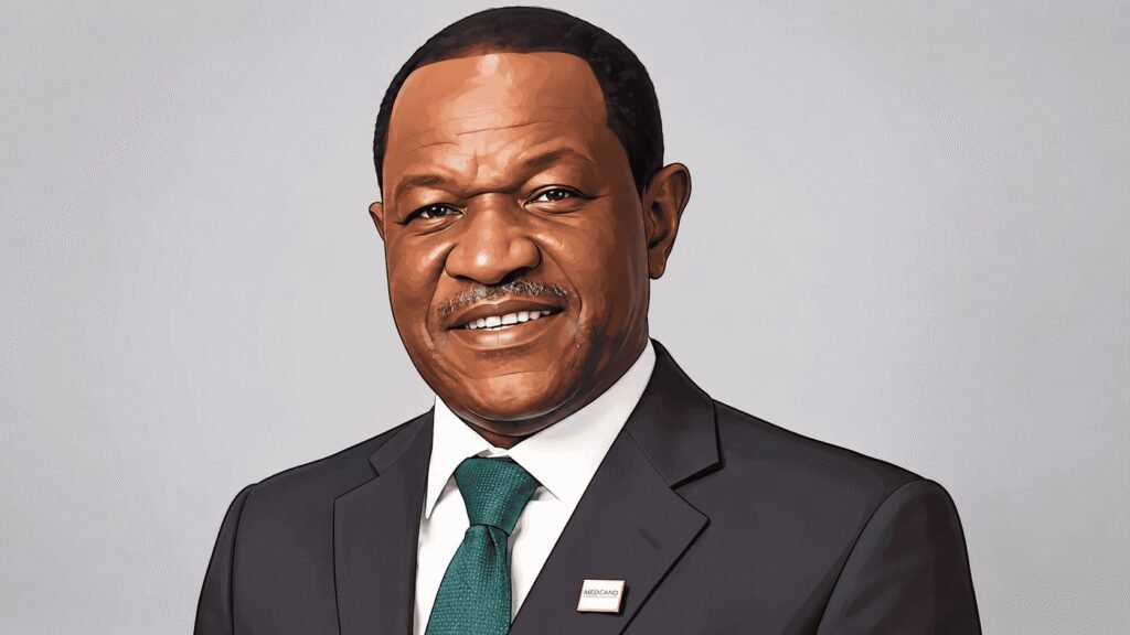 Caricature portrait of Akintunde Sawyerr, NELFUND Managing Director