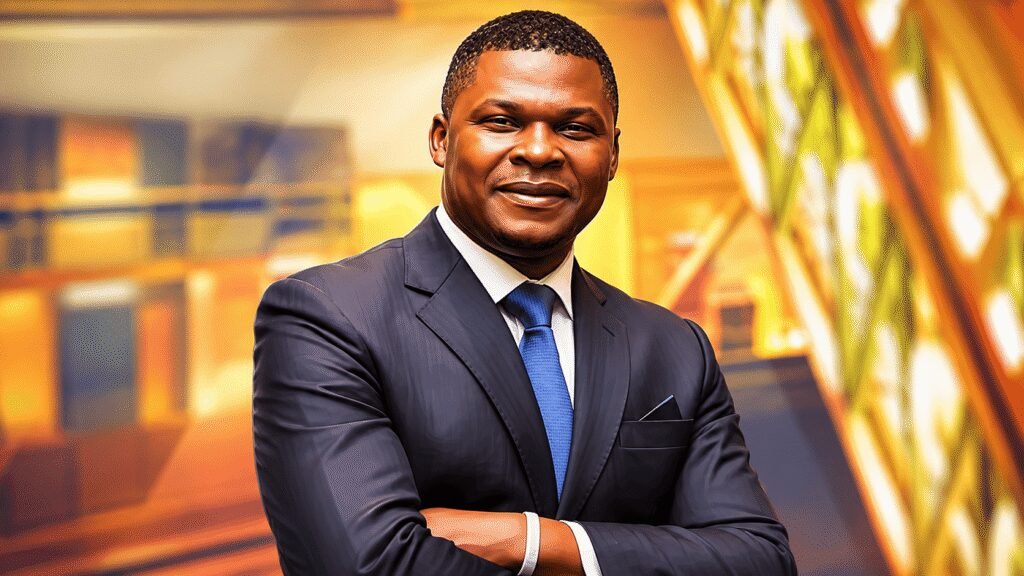 Caricature portrait of NJ Ayuk, Executive Chairman of the African Energy Chamber