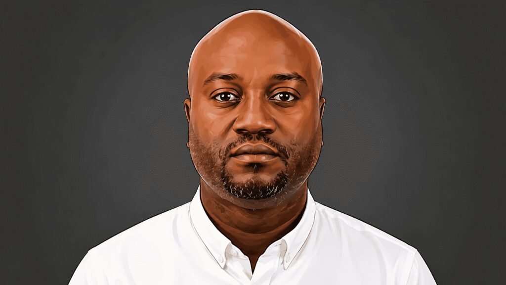 Caricature portrait of Nathan Were, a senior operations officer at the World Bank Group 