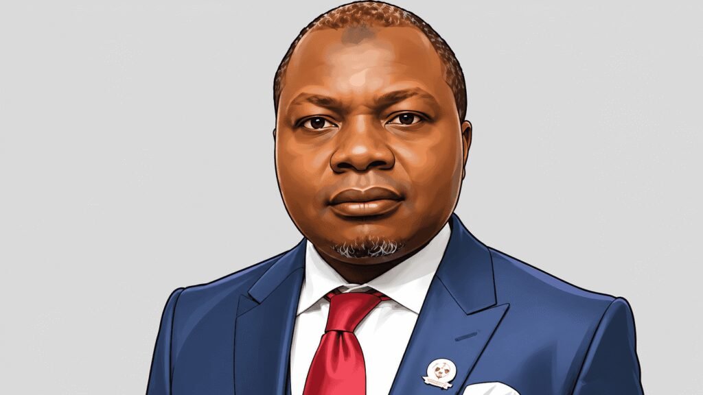 Caricature portrait of Olatunde Amolegbe, Chief Executive of Arthur Stevens Asset Management