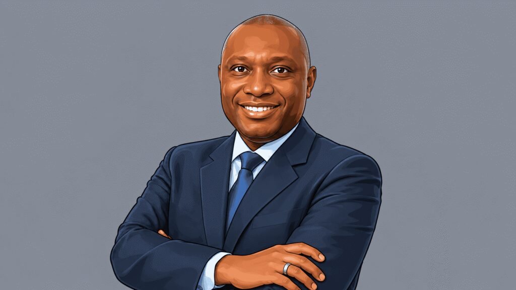 Caricature photo of Sim Tshabalala, CEO Standard Bank Group