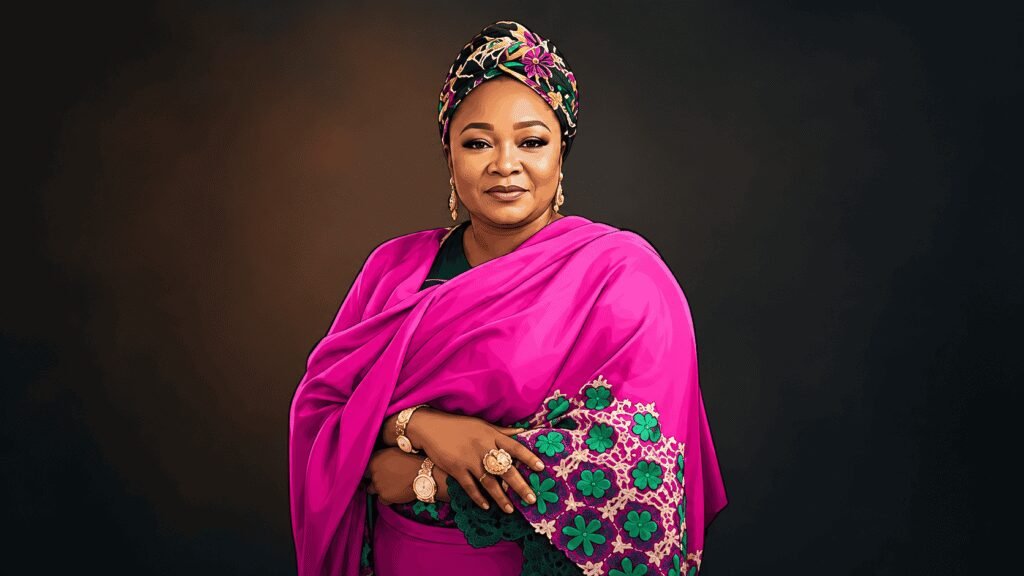 Caricature portrait of Women Affairs Minister Hajiya Imaan Sulaiman-Ibrahim 