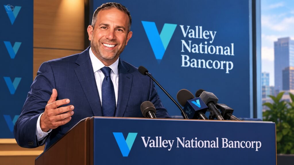 Caricature portrait of Ira Robbins, chairman, president and CEO of Valley National Bancorp]