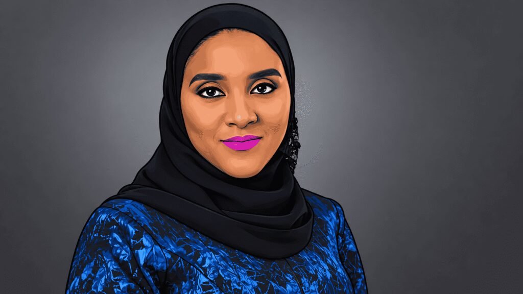 Caricature portrait of Fatima Dangote