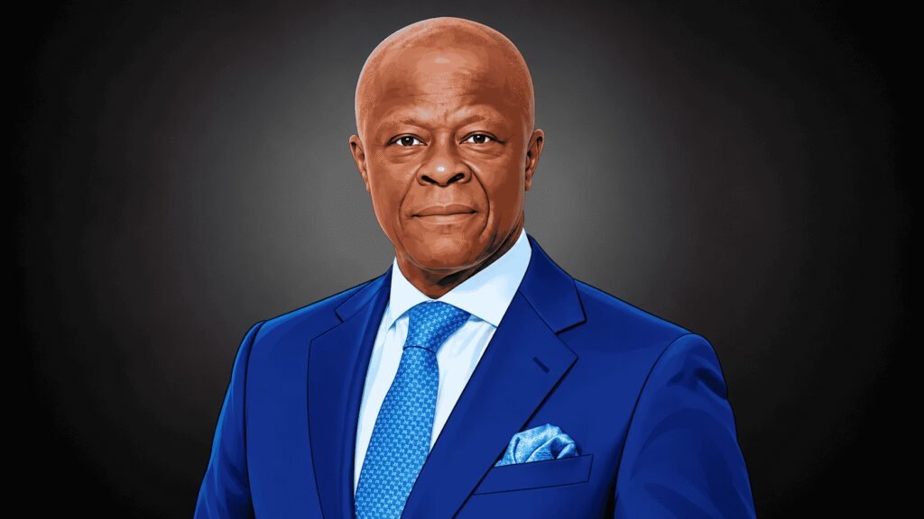 Caricature portrait of Finance Minister Wale Edun 