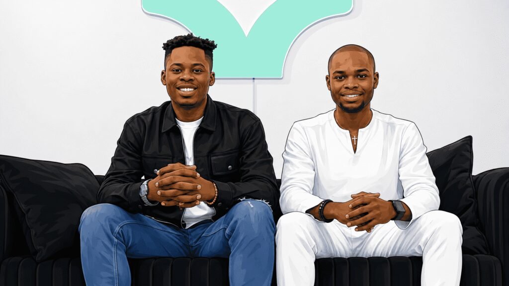 Caricature image of Ikenna Enenwali and Oreofe Olurin, founders of Allawee 