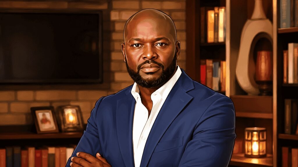 Caricature portrait of Kola Aina, founding partner of Ventures Platform
