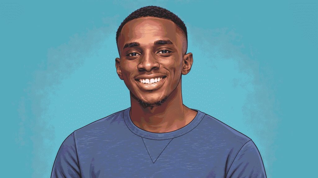 Caricature image of Laolu Onifade, former chief executive of Hytch