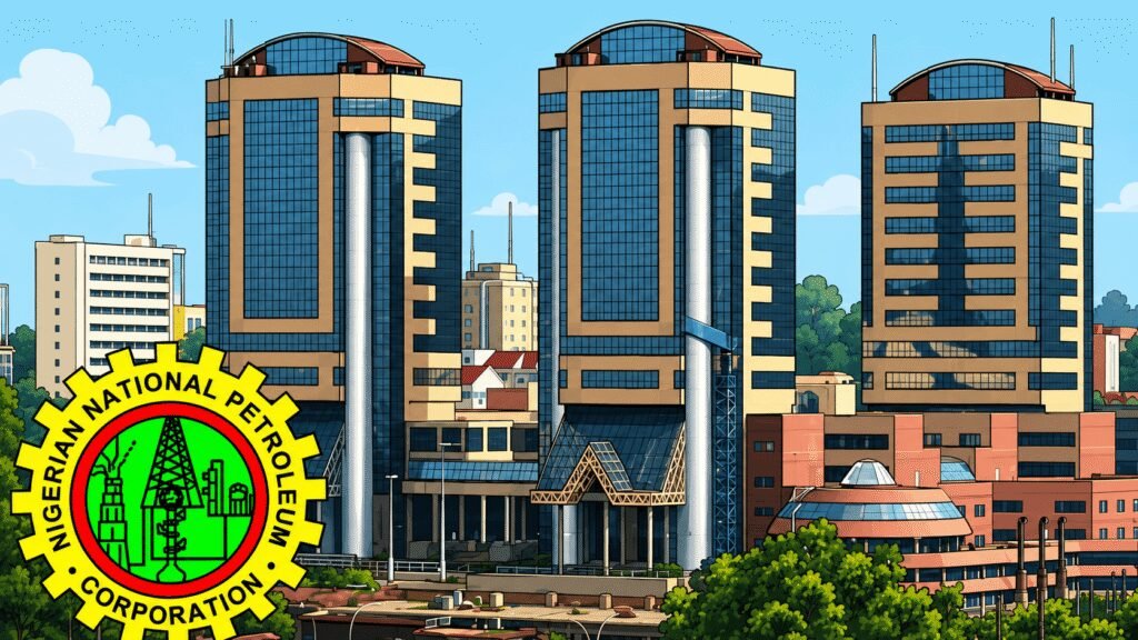 Caricature image of NNPC headquarters