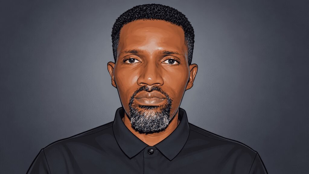 Caricature portrait of Nnamdi Chife 