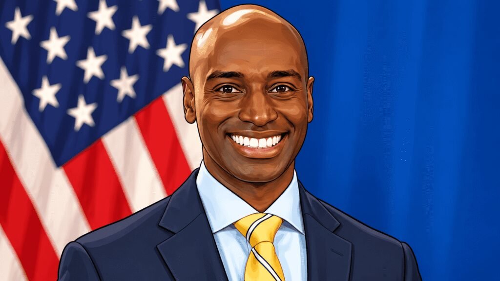 Caricature portrait of U.S. Consul General Brandon Hudspeth