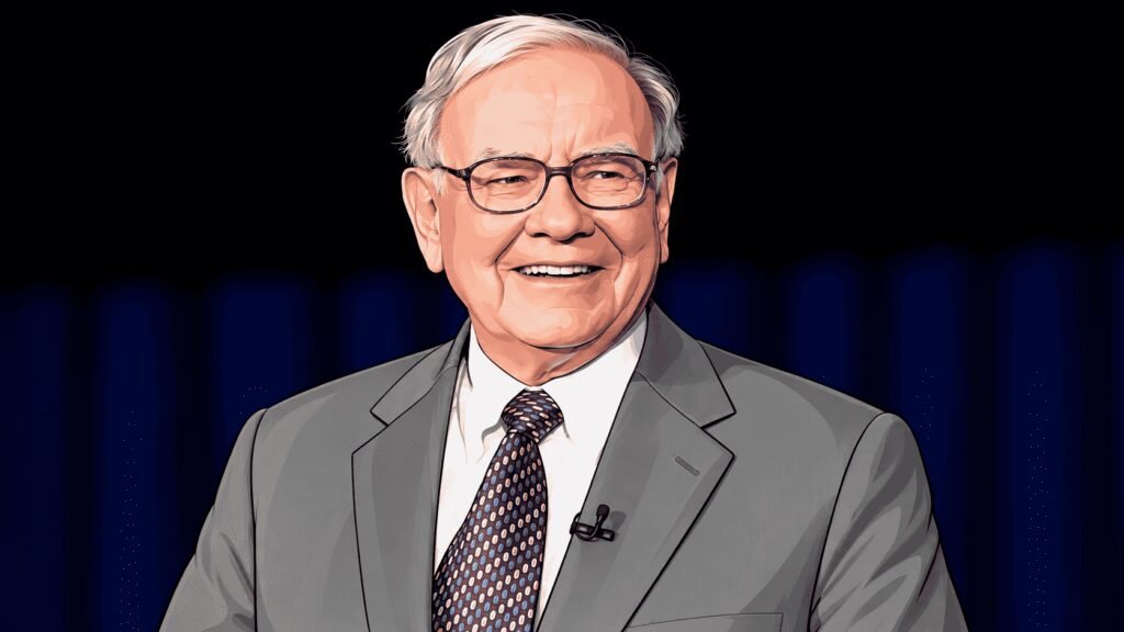 Caricature image of Warren Buffett 